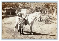 Usado, c1910 Camp Arthur Girl Pony Cedar Grove Indiana EN RPPC Foto Antigua Postal segunda mano  Embacar hacia Argentina