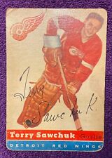 1954-55 TOPPS HOCKEY = #58  TERRY SAWCHUK = DETROIT RED WINGS for sale  Shipping to South Africa