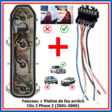 Platine porte ampoule kit reparation feu arriere CLIO 2 phase 2 gauche ou droit d'occasion  Saint-Omer