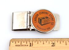 Vintage Larson Cement Stone Co. Money or Tie Clip Omaha Nebraska Concrete Blocks for sale  Shipping to South Africa