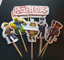 12 X Roblox Cake Picks,Cupcake Toppers Kids Birthday Party Decoration game #2, used for sale  Shipping to South Africa
