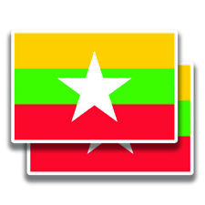 Calcomanía de bandera de Myanmar Birmania 2 pegatinas Bogo para camión parachoques de coche 4x4 2 para 1 segunda mano  Embacar hacia Mexico