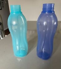2 garrafas de água Tupperware Eco 34 oz 1 litro pavão azul e azul-petróleo sem tampas comprar usado  Enviando para Brazil