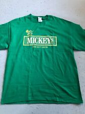 Camiseta masculina Mickey's Fine Malt Liquor grande nova verde algodão gráfico comprar usado  Enviando para Brazil