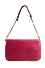Bolsa de ombro Abaco feminina alça única aba couro rosa escuro comprar usado  Enviando para Brazil