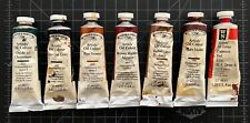 Lot Vtg Winsor & Newton Oil Paint 8 Tubes 37ml Series 4 cadmium red gold brown for sale  Shipping to South Africa