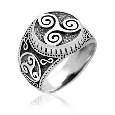 925 Sterling Silver Viking Triskelion Celtic Pagan Handcrafted Ring for sale  Shipping to South Africa