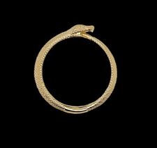 18k solid yellow gold ouroboros snake ring, used for sale  Shipping to South Africa