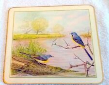 M Spencer Vintage Classic Bird Print Design Set of 6 Melamine Cork Table Mats for sale  Shipping to South Africa
