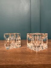 Castiçais cônicos vintage de cristal “cubo de gelo” MCM 8 oz cada 2” todas as dimensões, usado comprar usado  Enviando para Brazil