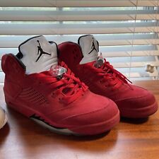 Size 10.5 - Air Jordan 5 Retro Red Suede, used for sale  Shipping to South Africa