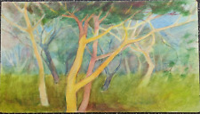 Original abstract acrylic painting by Ann Carr M.A.C 1927-2020  landscape for sale  Shipping to South Africa