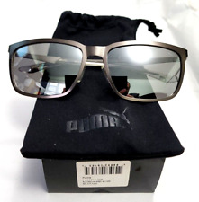 Óculos de sol quadrado Puma PU0091S 005 cinza rutênio 57-17 140 nova bolsa caixa, usado comprar usado  Enviando para Brazil