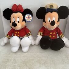 Muñecas de peluche Captain Mickey Mouse y Minnie Mouse de 17"" de Disney Cruise Line segunda mano  Embacar hacia Argentina