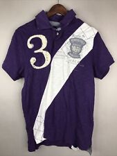 Camisa polo masculina Aeropostale 1987 Athletic NYC MCMLXXXVII roxa Preppy média comprar usado  Enviando para Brazil