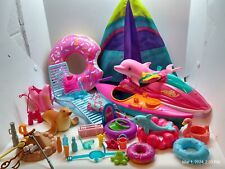 Barbie Doll Accessories Lot Ocean Beach Camping Kayak Jet Ski Talking Dolphin , used for sale  Shipping to South Africa