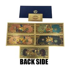 Used, 4pcs Gold Foil Banknote USA Cartoon TV Anime Golden Ticket Cards Souvenir Gift for sale  Shipping to South Africa