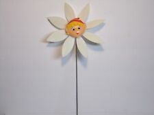 Vintage  1992  Artline  Flower w/Pixie Face Pinwheel Garden Decor for sale  Shipping to South Africa