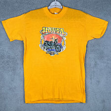 Usado, Camiseta Vintage Devknit Honda Motorcycles Grande Amarela 1978 Selby/Boyd Iron-on comprar usado  Enviando para Brazil