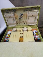 Vintage Traveling Picnic Set In Case Brexton With Pull down Tray Inside for sale  Shipping to South Africa