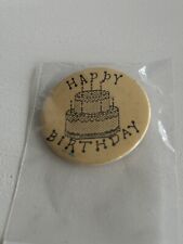 Usado, Broche de botão vintage feito sob medida feliz aniversário comprar usado  Enviando para Brazil