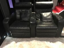 Black leather recliner for sale  MEXBOROUGH