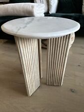 barker and stonehouse Fuji Wood And Marble Side Table for sale  Shipping to South Africa