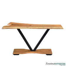 modern oak steel table for sale  Scranton