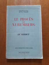 Proces nuremberg verdict d'occasion  Paris V