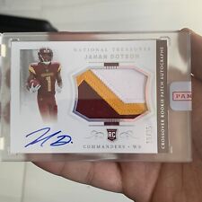 2022 Panini National Treasures Jahan Dotson Crossover Rookie Patch Auto 10/25 for sale  Shipping to South Africa