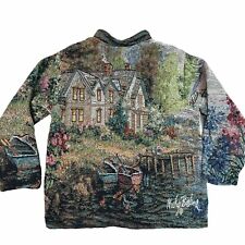 Sugar Street Weavers River House Nature Boats M Sweater Jacket Tapestry for sale  Shipping to South Africa