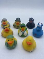 Lot Of 8 Rubber Ducks Ducky Bath Time Jeep Doctor Baseball Monster Sargent for sale  Shipping to South Africa