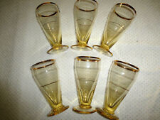 6 VERRES A PIED ANCIENS OURALINE BISTROT : ABSINTHE - RICARD - PASTIS ? MARQUE T d'occasion  France