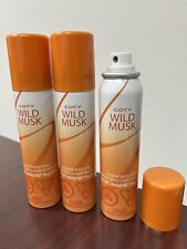 Lot of (3) COTY WILD MUSK FOR WOMEN 2.5 FL oz / 70 G Cologne Body Spray for sale  Santa Ana