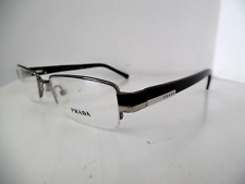 Óculos Prada prata e preto meia borda ex display VPR 64H 49 18 7BN-101 135 comprar usado  Enviando para Brazil