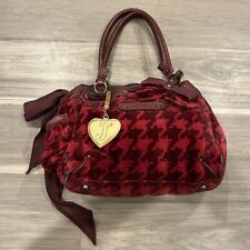 Bolso de Hombro de Colección Juicy Couture Cartera Bolso de Mano Diente de Gallo Rojo Polar Suave Y2K segunda mano  Embacar hacia Argentina