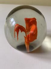 Paperweight orange flower for sale  ROYSTON