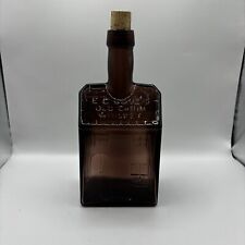 Vintage E C BOOZ’S Old Cabin Whiskey Amber Glass Bottle -120 Walnut Philadelphia for sale  Shipping to South Africa