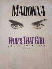 Camiseta MADONNA Who's That Girl World Tour L. Vintage Rara 1987 ORIGINAL comprar usado  Enviando para Brazil