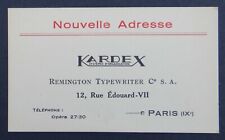 Kardex remington typewriter d'occasion  Expédié en Belgium