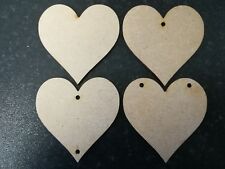 Enfeites em branco para artesanato de madeira em formas de corações de MDF com opções de furos suspensos comprar usado  Enviando para Brazil