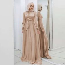 Vestido de cetim moda muçulmana Ramadã maxi vestidos femininos roupas islâmicas roupões comprar usado  Enviando para Brazil