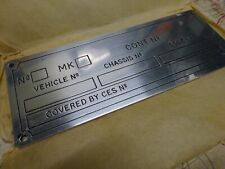 Chassis contract plate for sale  WYMONDHAM