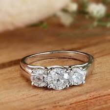 Bellissimo anello di fidanzamento con tre diamanti da 2,70 ct, oro bianco... segunda mano  Embacar hacia Mexico