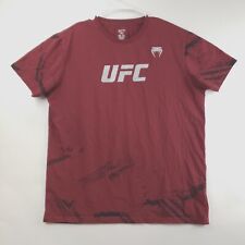 Usado, Camisa masculina Venum UFC XL borgonha manga curta MMA luta algodão gola redonda *buraco comprar usado  Enviando para Brazil