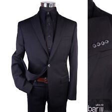Blazer masculino BAR III preto tamanho 40R casaco esportivo slim fit sólido lã de dois botões em excelente estado usado comprar usado  Enviando para Brazil