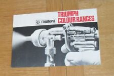 Triumph colour guide for sale  SOUTHAMPTON