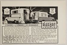 1967 Print Ad The Alaskan Camper It Raises, It Lowers, Hydraulic Made in USA for sale  Shipping to Canada