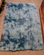 Shag Blue Non-Shedding Living Room Bedroom Dining Room  Plush Thick Rug 39"x60" for sale  Shipping to South Africa