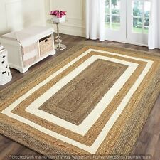 Used, Rug Runner Natural Handmade jute Rectangle Carpet Modern Living Rustic Look RUg for sale  Shipping to South Africa